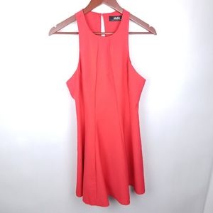 Lulu's Red Tank Skater Dress with Slit Back Med